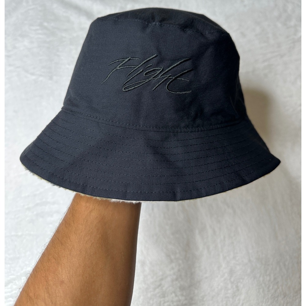 Jordan Flight Bucket Hat Mens Medium Black Camo Reversible Faux Fur